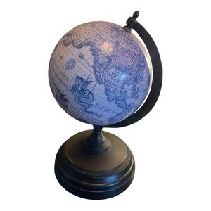 Vintage mythological globe brass base 10in